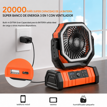 Ventilador de Camping Portátil